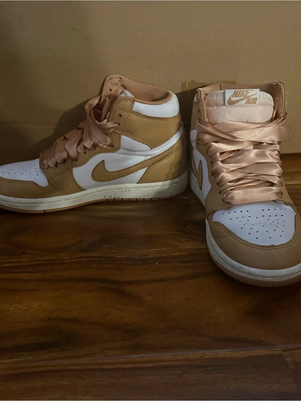 Nike Women’s High-Top Sneakers - White & Tan